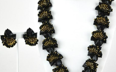 Rare Miriam Haskell C 1960 Necklace & Earrings