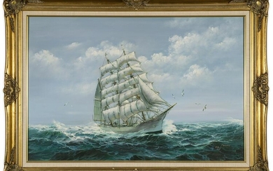 Robert (Bob) Sanders (American, 1950) Nautical Painting