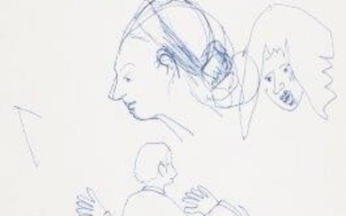 Robert Cronin, American b.1936- Untitled sketches, May 1989; ballpoint pen on paper, bears artist's name and date lower right, 23 x 15.5 cm (unframed)