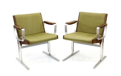 Robert Heritage (British 1927-2008) for Race Furniture Pair of "Q-Range" Lounge Chairs