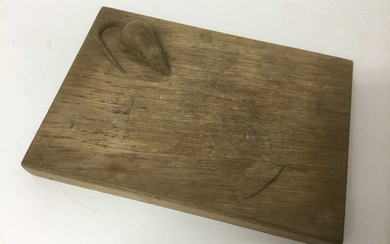 Robert Mouseman Thompson carved oak cheese board