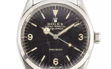Rolex. A stainless steel automatic bracelet watchExplorer, Ref 5500, Serial number 1738287,...