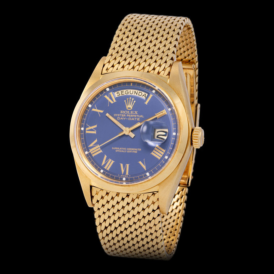 Rolex. Extremely Well Preserved and Attractive, Day-Date, Automatic Wristwatch in Yellow Gold,...