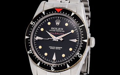 Rolex. Very Rare and Incredibly Preserved, Milgauss, Automatic Wristwatch in Steel, Gorgeous...