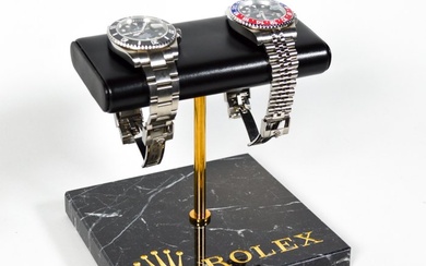 Rolex Watch stand Marble Green Guatemala - Black&Gold