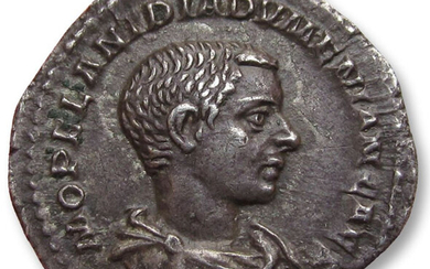 Roman Empire - AR denarius, Diadumenian / Diadumenianus as Caesar, Rome 217-218 A.D.- Silver