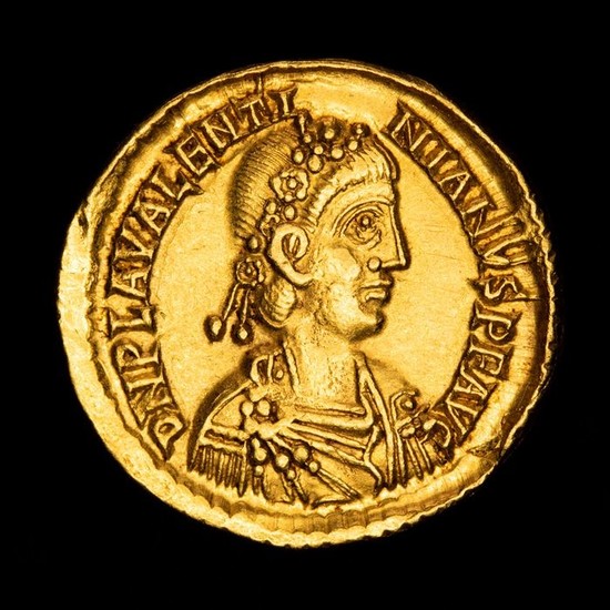Roman Empire - Solidus - Valentinianus III, AD 425-455, Rome, 440-450. VICTORI - A AVGGG / R - M/ COMOB- Gold