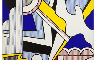 Roy Lichtenstein Modern Painting with Small Bolt