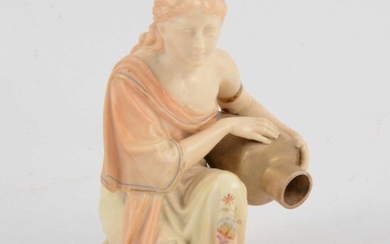 Royal Worcester model of an ancient Greek lady with amphora