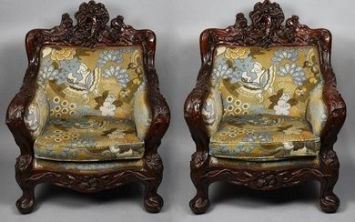 S. Karpen & Co Attrib Art Nouveau Parlor Chairs