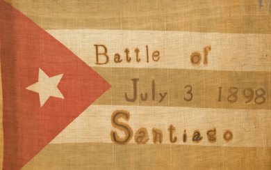 SPANISH-AMERICAN WAR: BATTLE OF SANTIAGO FLAG.