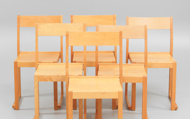 SVEN MARKELIUS. A set of 6 chairs, “The Orchestra Chair”.