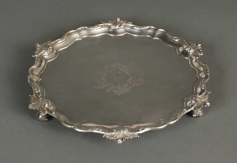 Salver. George II silver salver by George Wickes, London 1753