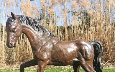 Sculpture, horse XL - Bronze - recent