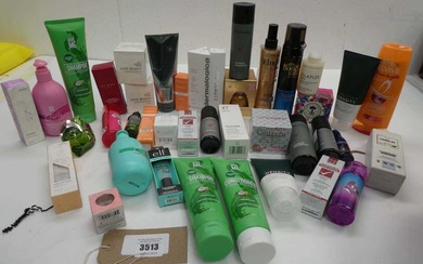 Selection of branded toiletries including Give Me, Resolution, L'Oreal, Paul...
