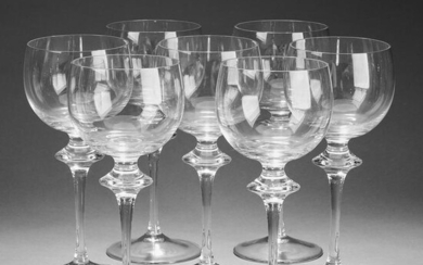 Set of (7) Peill crystal wine glasses