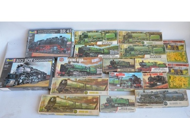 Seventeen unbuilt locomotive model kits, 15 OO gauge from Ai...