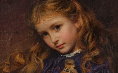 Sophie Anderson Girl with Turtledove