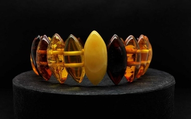 Splendid Unique Vintage Amber Bracelet made from Hand