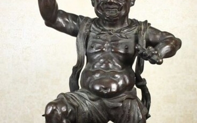 Statue of Thunder King - Bronze - Japan - Meiji period (1868-1912)