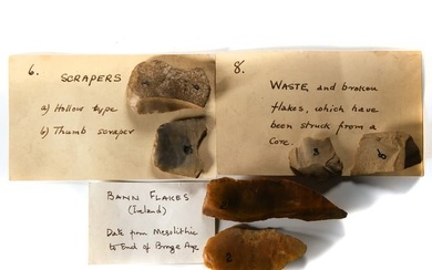 Stone Age Flint Scraper Collection