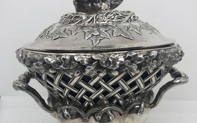 Sugar bowl (1) - .950 silver - Alphonse Debain - France - Early 20th century