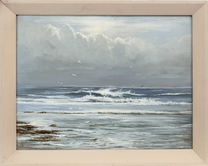 THE INCOMING TIDE, AN OIL BY HENRY HADFIELD CUBLEY
