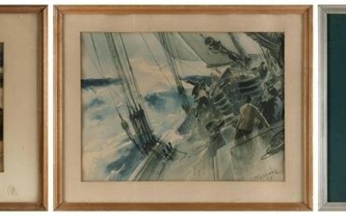 THREE LITHOGRAPHS, TWO BY JOHN WHORF 20th Century