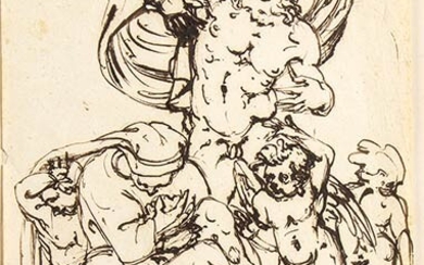 TUSCAN ARTIST, 16th CENTURY Madonna with Child and angels Pen...