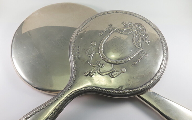 TWO SILVER HAND MIRRORS