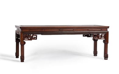 Table with Subtle Meander Decor - Hardwood - China - Qing Dynasty (1644-1911)