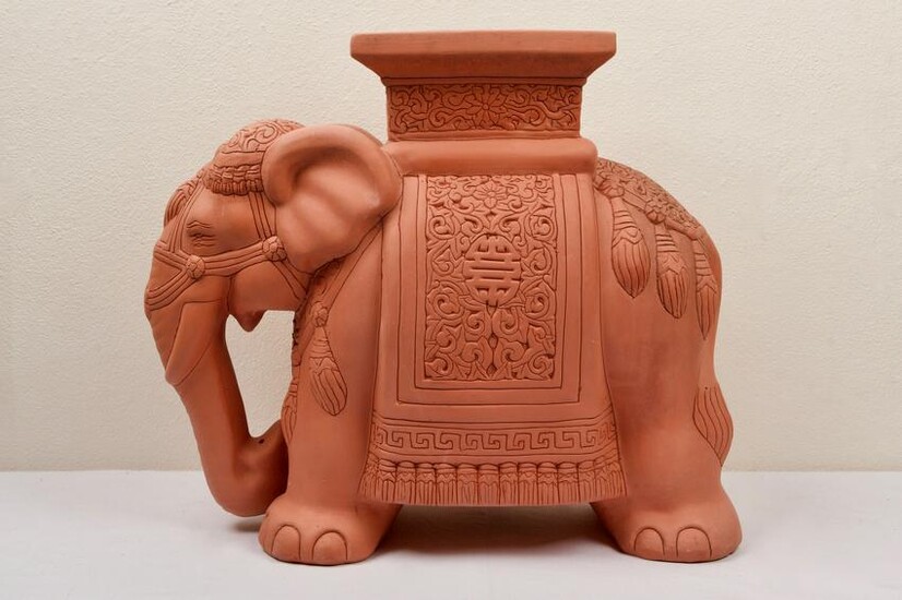 Terracotta Elephant Stand