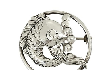 The Kalo Shop small brooch with repoussé fish