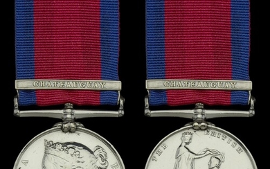 The Military General Service Medal for Chateauguay awarded to Sergeant Jacques Drolet,...