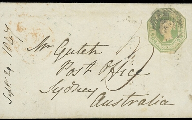 The Toulmin Packet Service U.K. to Australia Voyage 45 1847 (29 Sept.) envelope from Loughborou...