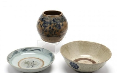 Three Antique Chinese Stoneware Vessels