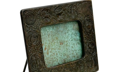 Tiffany Studios New York Bronze Photo Frame in Zodiac #943