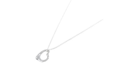 Tiffany & Co 925 Silver Open Heart Necklace E1041