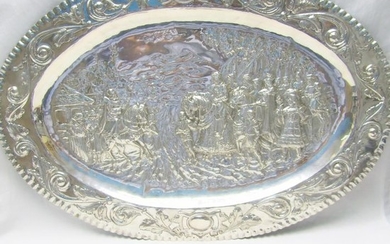 Tray - .800 silver - 1.230 gr. - Spain - First half 20th century