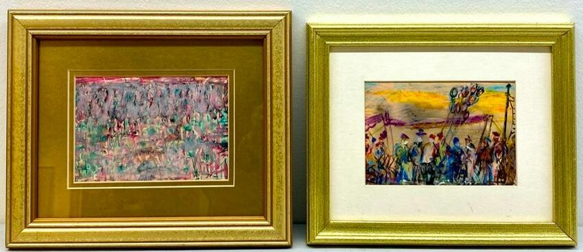 Two Works By Pascal Cucaro, Carnival Scenes