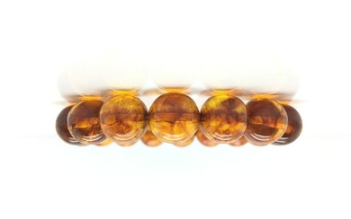 Unique and Alluring Amber Bracelet made from Round