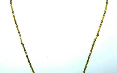 VICTORIAN 18k Yellow Gold Watch Chain Necklace Circa