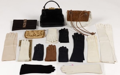 VINTAGE PURSES AND GLOVE PAIRS, LOT OF 16