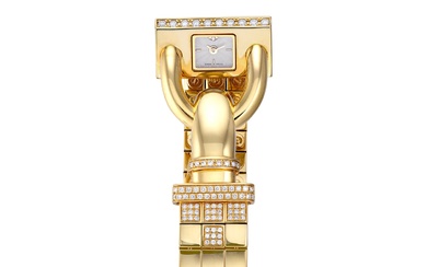 Van Cleef & Arpels, Yellow Gold and Diamond Bracelet Watch, 'Cadenas', circa 2005