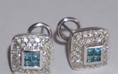 Very Fine Ladies 18k Gold and Diamond Earrings
