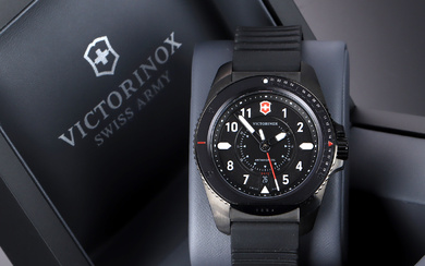 Victorinox Swiss Army 'JOURNEY 1884'. Men's watch in PVD/DLC treated steel with black dial - box + cert. approx. 2022