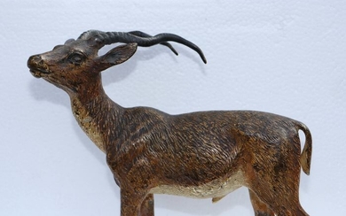 Vienna Foundry - Sculpture, Antelope - 15 cm - Bronze (cold painted) - ca. 1900