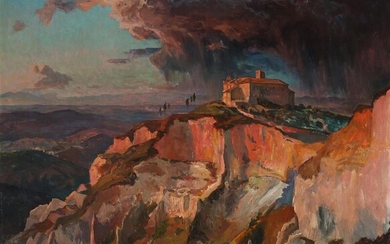 Viggo Pedersen (b. Copenhagen 1854, d. Roskilde 1926) “Badia, Volterra”. View from...