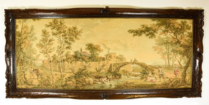 Vintage Belgian Large Scale 18th C Style Tapestry