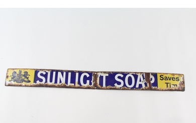 Vintage SUNLIGHT SOAP Enamel Advertising Novelty Sign